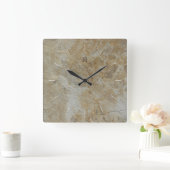 ROCK FACE | afbeelding van natuurlijke getextureer Vierkante Klok (Huis)
