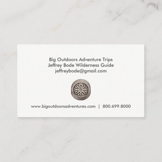 Rock Face Cliffs Wilderness Guide Visitekaartje (Achterkant)