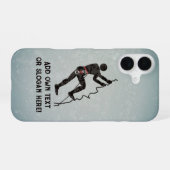 Rock-Face (Klimaatgordijn) - eigen slogan / tekst iPhone 16 Hoesje (Achterkant horizontaal)