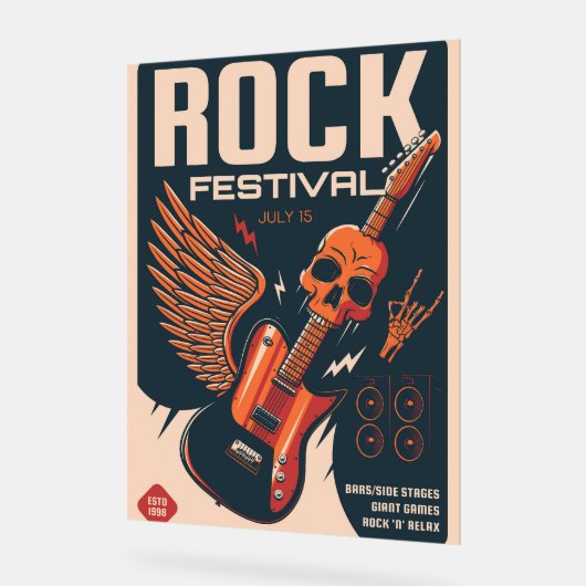 Rock festival acryl bord (Hoek)