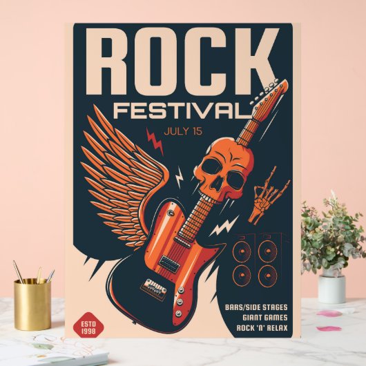 Rock festival acryl bord (Huwelijk)