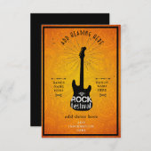 Rock Festival Invitation Flat Card Bedankkaart (Voorkant / Achterkant)