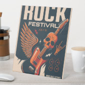 Rock festival reclamebord met voetstuk (Insitu)