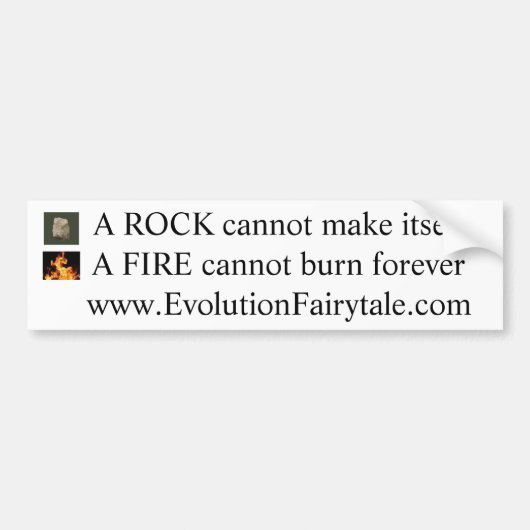 Rock & Fire met website Bumpersticker (Voorkant)