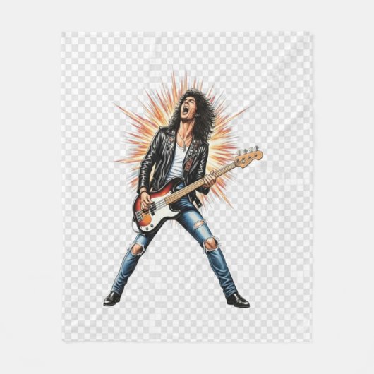 Rock fleece blanket deken (Voorkant)