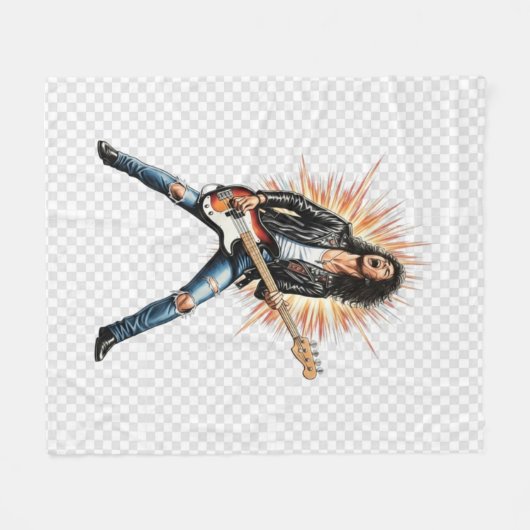 Rock fleece blanket deken (Voorkant (Horizontaal))