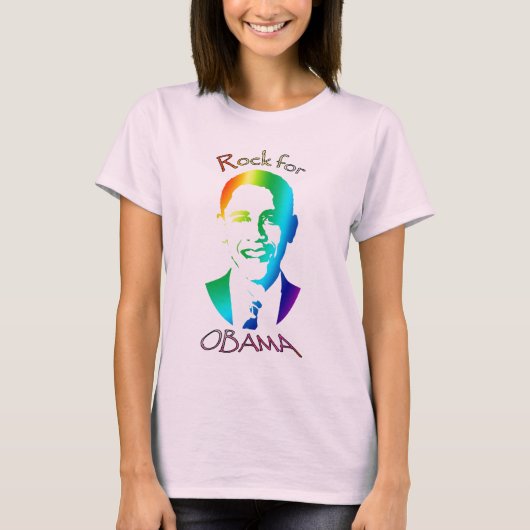 Rock for Obama T-shirt (Voorkant)