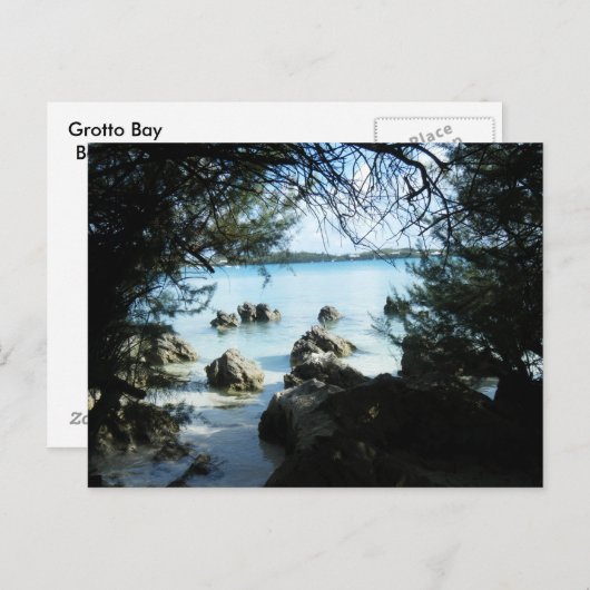 Rock-formatie bij de Grotto Bay Briefkaart (Voorkant / Achterkant)