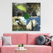 Rock-formaties en grotten in Alaska Collage Canvas Afdruk (Insitu (Woonkamer))