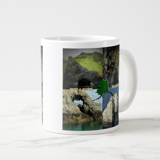 Rock-formaties en grotten in Alaska Collage Grote Koffiekop (Voorkant rechts)