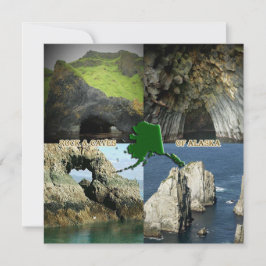 Rock-formaties en grotten in Alaska Collage Kaart