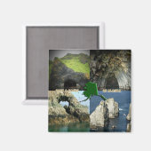 Rock-formaties en grotten in Alaska Collage Magneet (Voorkant / Achterkant)