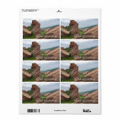 Rock-formaties en Rigges omringend Red Rocks Etiket (Full Sheet)