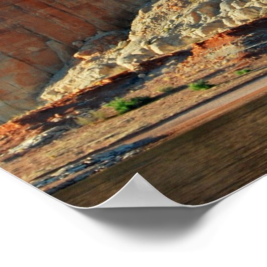 Rock-formaties op het Powell-meer in het Arizona-P Poster (Hoek)