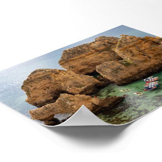 Rock formations in Algarve Poster (Hoek)