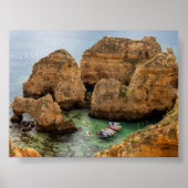 Rock formations in Algarve Poster (Voorkant)