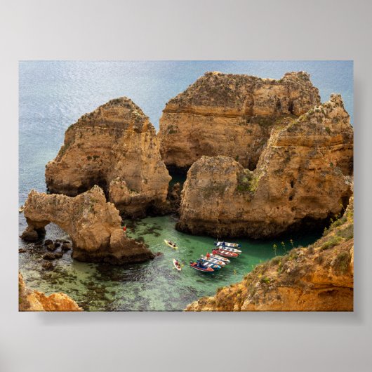 Rock formations in Algarve Poster (Voorkant)