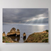Rock formations in Algarve Poster (Voorkant)