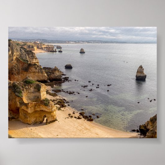 Rock formations in Algarve Poster (Voorkant)