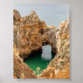 Rock formations in Algarve Poster
