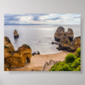Rock formations in Algarve Poster (Voorkant)