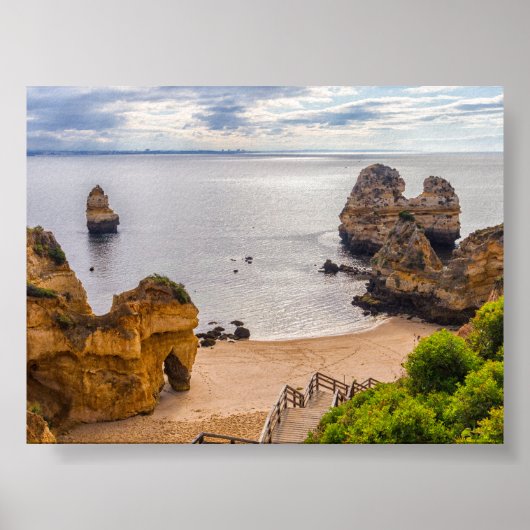 Rock formations in Algarve Poster (Voorkant)