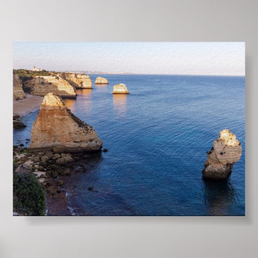 Rock formations in Algarve Poster (Voorkant)