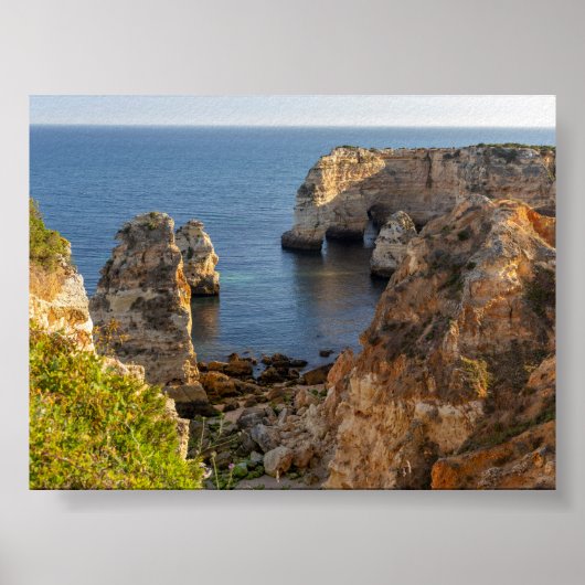 Rock formations in Algarve Poster (Voorkant)