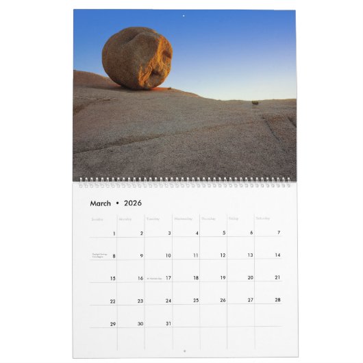 "Rock Formations of Joshua Tree National Park" Kalender (Mar 2026)