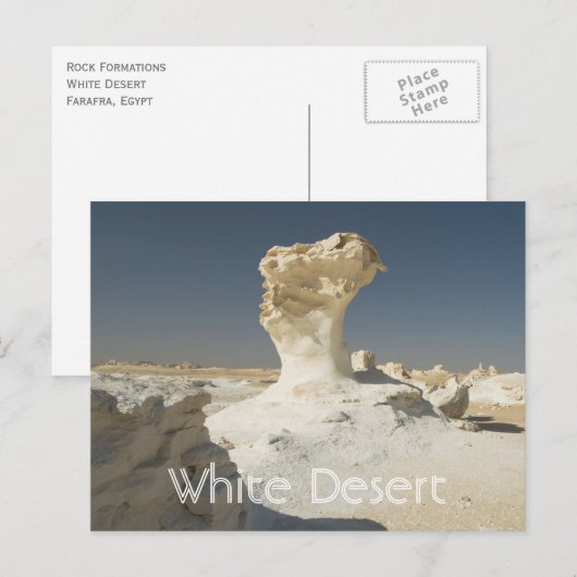 Rock Formations, White Desert, Farafra, Egypte Briefkaart (Voorkant / Achterkant)
