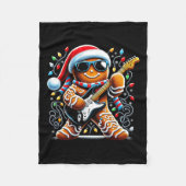 Rock Gingerbread Speelgitaar - grappig Chris Fleece Deken (Voorkant)