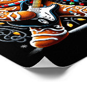 Rock Gingerbread Speelgitaar - grappig Chris Poster (Hoek)