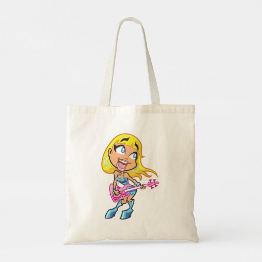 Rock Girl Canvas tas (Achterkant)