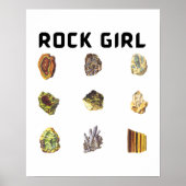 Rock Girl Funny  Rock & Crystal Poster (Voorkant)