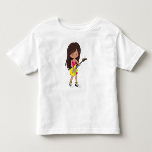 Rock Girl, Latina Girl, Guitar Player, Band, Music Kinder Shirts