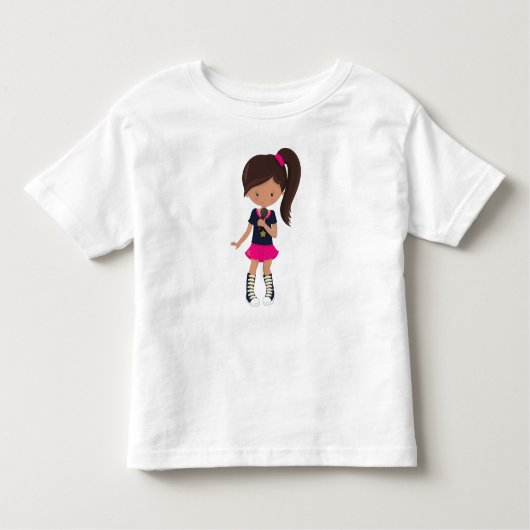 Rock Girl, Latina Girl, Microfoon, Bandzangeres Kinder Shirts (Voorkant)