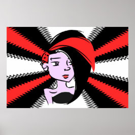 Rock Girl Modern Art Poster -