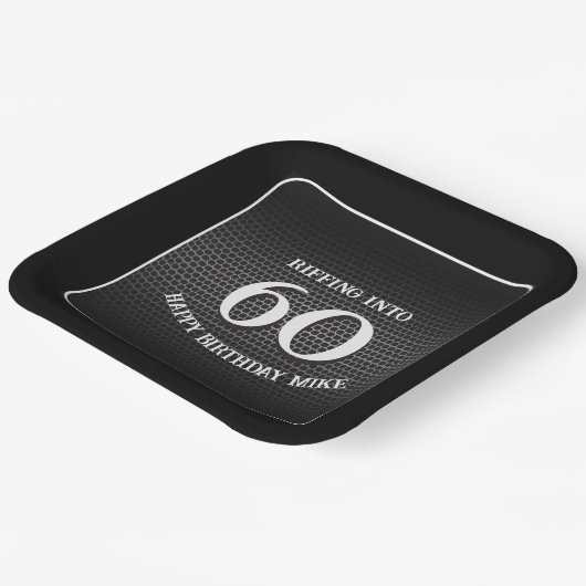 Rock Gitaar Amp Verjaardag Jam Elke Leeftijd Class Papieren Bordje (Gebogen)