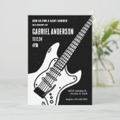 Rock gitaar BABY SHOWER Kaart (Staand voorkant)