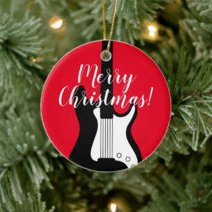 Rock gitaar kerstboom ornament voor gitarist