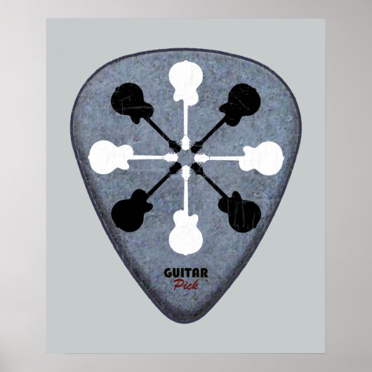 Rock Gitaar Muziek kunst voor de muur Poster (Voorkant)