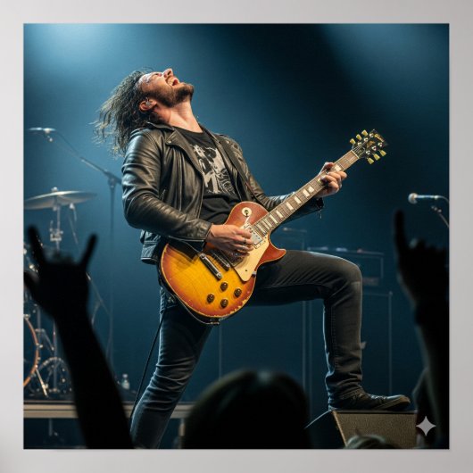 Rock gitaar solo poster (Voorkant)