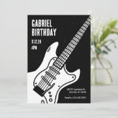 Rock gitaar verjaardag kaart (Staand voorkant)
