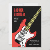 Rock gitaar verjaardag kaart (Voorkant)