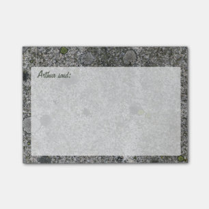 Rock Grey Granite Textuur met Tekst Post-it® Notes