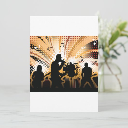 Rock Group Invitations Kaart (Staand voorkant)