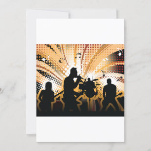 Rock Group Invitations Kaart