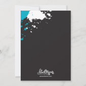 Rock, Grunge, Punk, Boy Party Invitation Kaart (Achterkant)