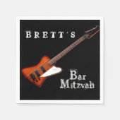 Rock Guitar Bar Mitzvah Napkins Servetten (Voorkant)
