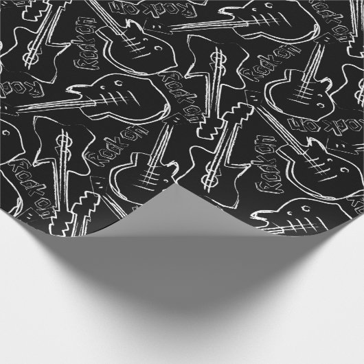 Rock guitar cadeaupapier (Hoek)
